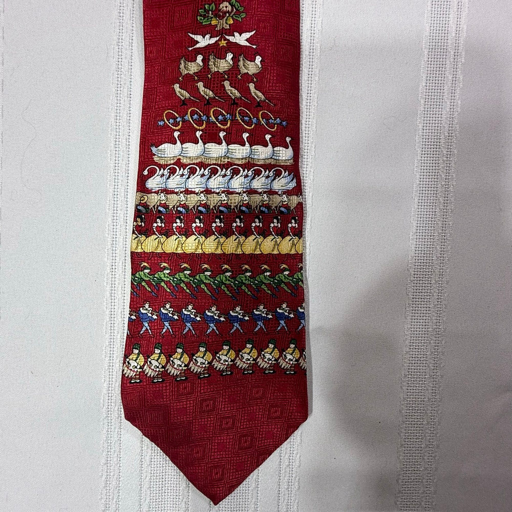 St. Nicks Tie Shop Vintage 12 Days Of Christmas Neck Tie - Picture 4 of 4